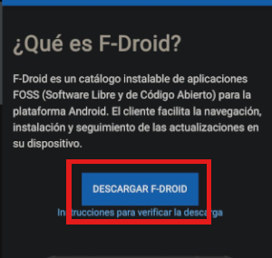 Captura del f-droid